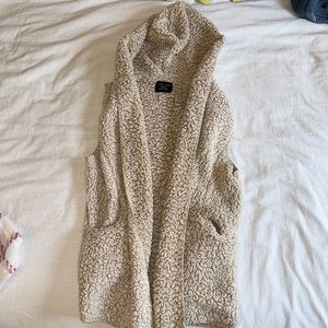 Furry Love tree vest with hood